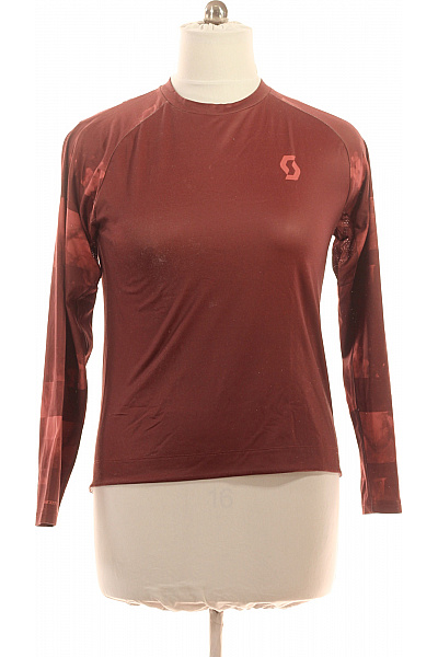 SCOTT Dámské Tričko S Dlouhým Rukávem červené Sportovní Funkční Vel. L
