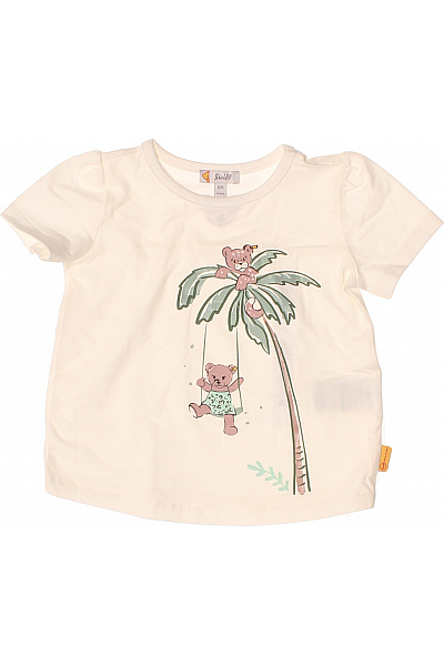Steiff Krémové Tričko S Medvídky Na Palmě Vel. 86