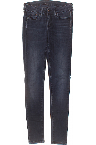Pepe Jeans Dámské Bavlněné Tmavě Modré Skinny Džíny Strečové Vel. 27/32