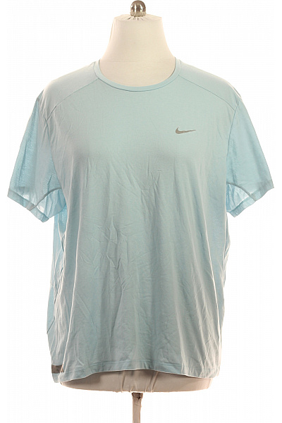 Nike Pánské Světle Modré Sportovní Tričko S Krátkým Rukávem A Logem Velikost Xxl