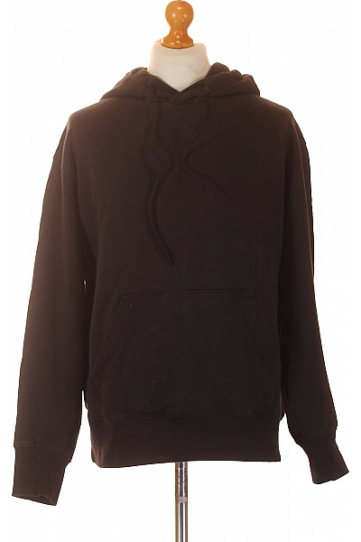 ADIDAS Pánská Bavlněná černá Mikina S Kapucí Přes Hlavu Klokaní Kapsou Streetwear Velikost S