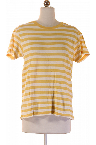 Marc O´Polo Dámské bavlněné žluté bílé pruhované tričko s krátkým rukávem basic Velikost S | Marc O´Polo | obrázek 2