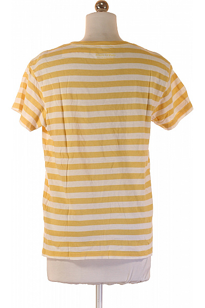 Marc O´Polo Dámské bavlněné žluté bílé pruhované tričko s krátkým rukávem basic Velikost S | Marc O´Polo | obrázek 3