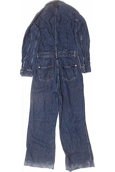 Dámský modrý denimový overal s dlouhým rukávem a širokými nohavicemi Vel. xs | Unimoda | obrázek 2