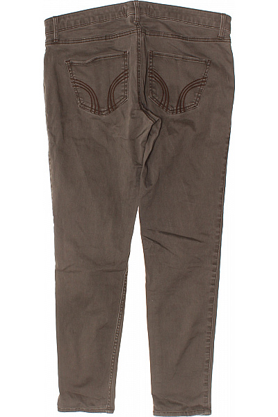 Hollister Dámské bavlněné úzké džíny hnědé strečové se zipy Velikost 30 | Hollister | obrázek 2