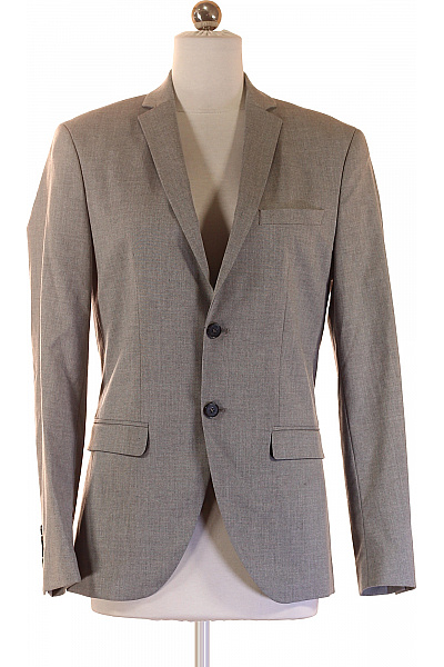 SELECTED Polyesterové společenské sako šedé dvouřadé elegantní moderní Velikost 42 | SELECTED | obrázek 2