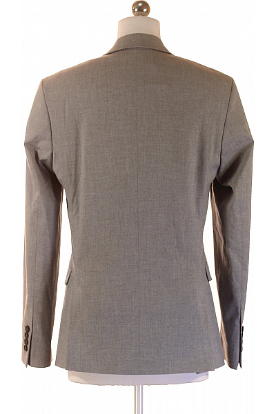 SELECTED Polyesterové společenské sako šedé dvouřadé elegantní moderní Velikost 42 | SELECTED | obrázek 3