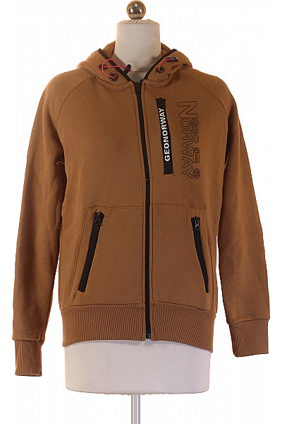 Norway Dámská Bavlněná Hnědá Mikina S Kapucí A Potiskem Streetwear Vel. L