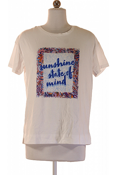 ZERO Dámské Tričko S Krátkým Rukávem A Potiskem Velikost 34