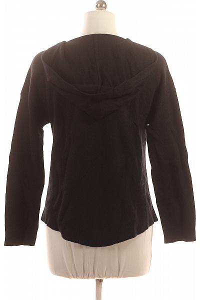 Dámský kašmírový svetr černý pletený volný přes hlavu s výstřihem do V Vel. M | Unimoda | obrázek 2