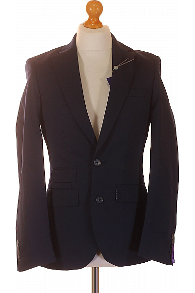 Polyesterové Modré Sako Jednořadé Vypasované Elegantní Business Na Běžné Nošení Velikost 36R | Unimoda | obrázek 2