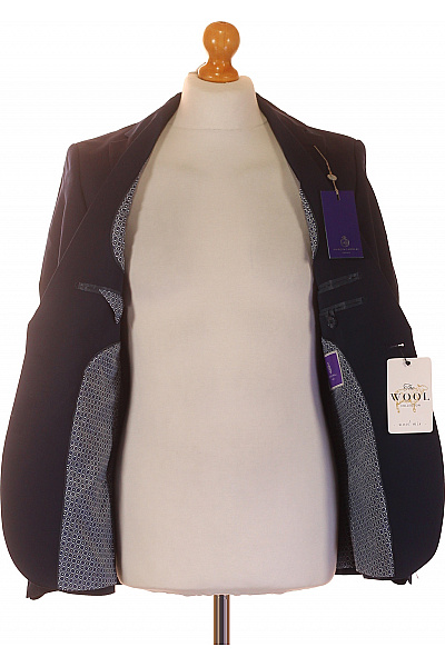 Polyesterové Modré Sako Jednořadé Vypasované Elegantní Business Na Běžné Nošení Velikost 36R | Unimoda | obrázek 4