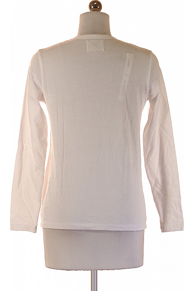 Dámské tričko s dlouhým rukávem bílé jednobarevné basic Vel. xs | Unimoda | obrázek 2