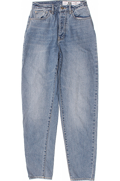 ARMANI Modré Dámské Džíny J56 Baggy Seprané Volné S Vysokým Pasem Vel. 26