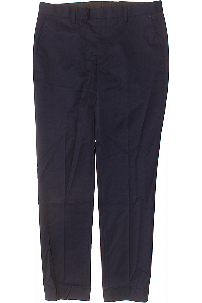 Pánské oblekové kalhoty tmavě modré rovné elegantní business Velikost 32R | Unimoda | obrázek 2