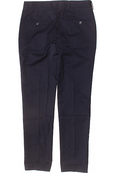 Pánské oblekové kalhoty tmavě modré rovné elegantní business Velikost 32R | Unimoda | obrázek 3