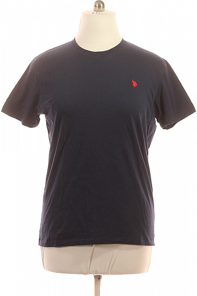 U.S.POLO ASSN. Pánské Tmavě Modré Tričko S Krátkým Rukávem A Výšivkou Basic Velikost XL