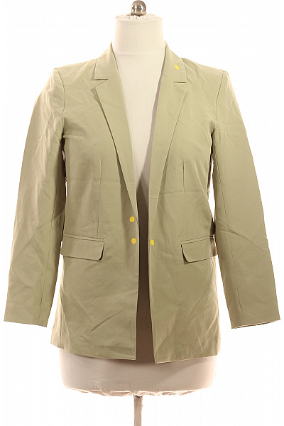 PIECES Dámské Sako Khaki Elegantní Volnočasové Business Moderní Jednořadé Velikost L