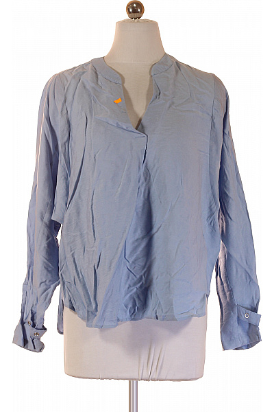 COMMA Dámská Halenka Modrá S Dlouhým Rukávem Volná Vel. 36