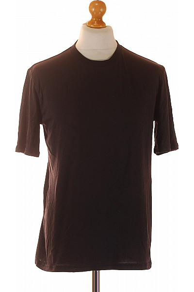 JACK & JONES Pánské Basic Jednobarevné T-shirt Hnědé Krátký Rukáv Kulatý Výstřih Vel. M