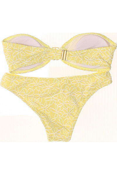 žluté dvoudílné květinové bikiny bez ramínek Velikost S | Unimoda | obrázek 3