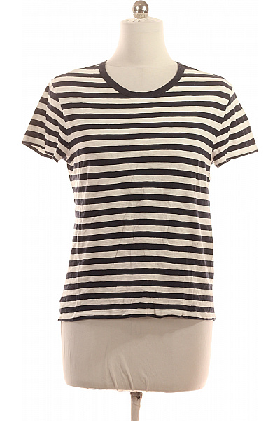 Hugo Boss Dámské bavlněné tričko s krátkým rukávem a kulatým výstřihem pruhované basic Velikost L | Hugo Boss | obrázek 2