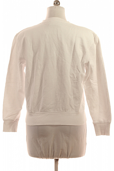 John Richmond Bavlněná bílá dámská mikina s dlouhým rukávem přes hlavu crewneck Velikost M | John Richmond | obrázek 3