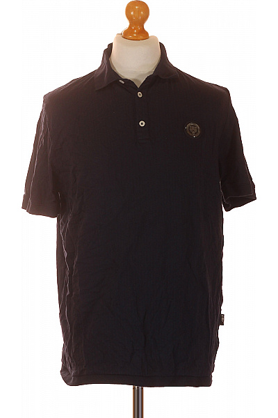 PLEIN SPORT Pánské bavlněné modalové polo tričko tmavě modré s límečkem Velikost xl | PLEIN SPORT | obrázek 2