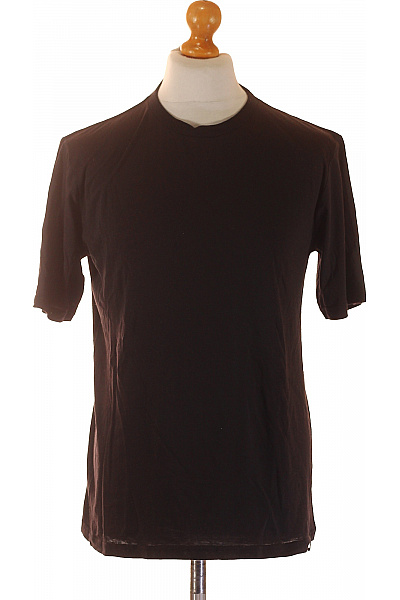 JACK & JONES Pánské Bavlněné Tričko Hnědé Basic S Krátkým Rukávem A Kulatým Výstřihem Velikost M