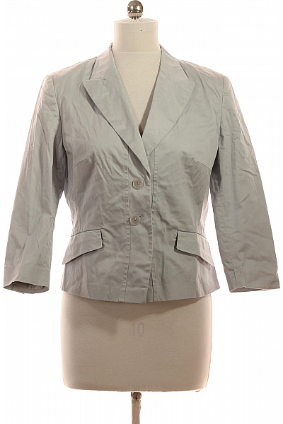 TAIFUN Dámské sako bavlněné šedé elegantní business na běžné nošení s 3/4 rukávem Vel. 40 | TAIFUN | obrázek 2