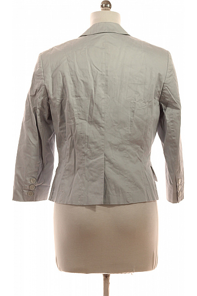 TAIFUN Dámské sako bavlněné šedé elegantní business na běžné nošení s 3/4 rukávem Vel. 40 | TAIFUN | obrázek 3