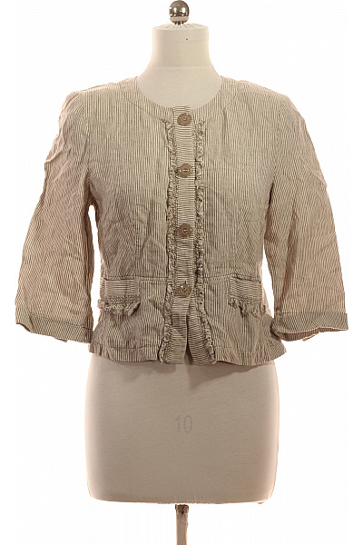 GERRY WEBER béžové pruhované sako s 3/4 rukávem volnočasové Velikost M | GERRY WEBER | obrázek 2