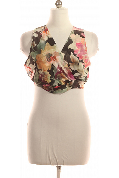 ZAUBERSTERN Dámská halenka bez rukávů zavinovací květinová crop Velikost M | ZAUBERSTERN | obrázek 2