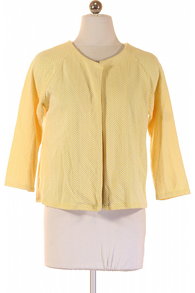 Ichi Dámské žluté sako s 3/4 rukávem vzorované ležérní Velikost S | Ichi | obrázek 2