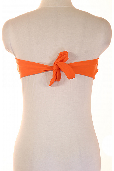 MOSCHINO Dámské plavky pruhované oranžové lesklé bez ramínek Vel. UK 40 | MOSCHINO | obrázek 3