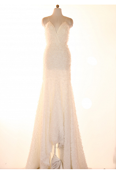 Bílé Dlouhé Svatební šaty Na Ramínka Upnuté S Vlečkou Vel. S