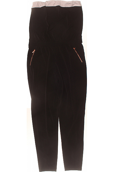 černý overal bez rukávů elegantní společenský polyesterové Velikost L | Unimoda | obrázek 2