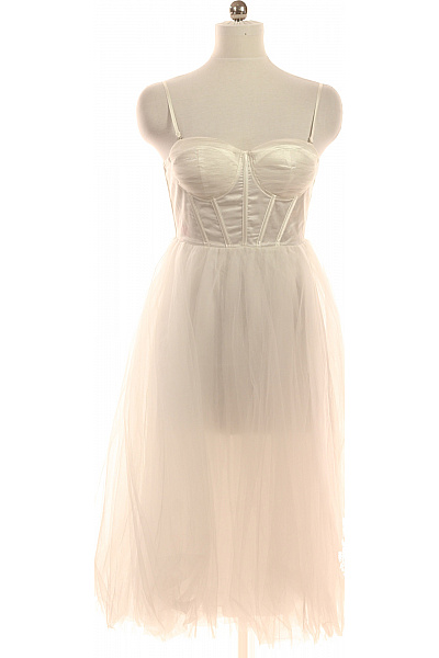 APART Bílé Tylové Korzetové šaty Na Ramínka Velikost EU 40