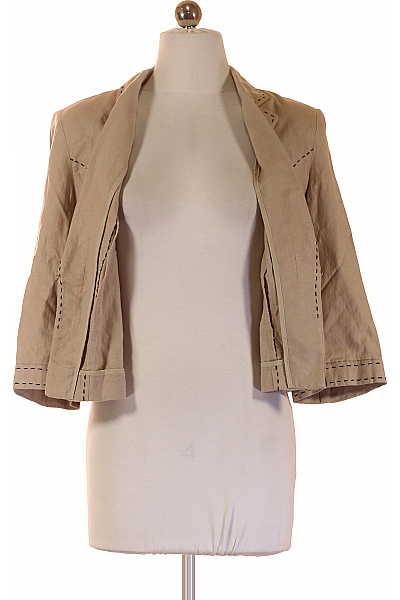 Marks & Spencer Dámský béžový krátký kabát s 3/4 rukávy elegantní Velikost 12 | Marks & Spencer | obrázek 4