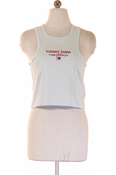 TOMMY HILFIGER dámské tílko bez rukávů s výšivkou basic crop top Vel. L | TOMMY HILFIGER | obrázek 2