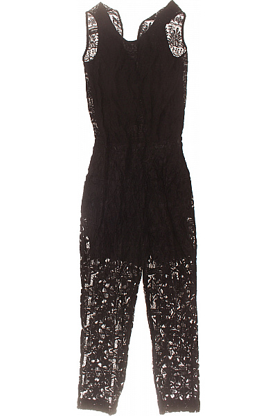 DESIGUAL černý krajkový overal bez rukávů společenský Velikost M | DESIGUAL | obrázek 2