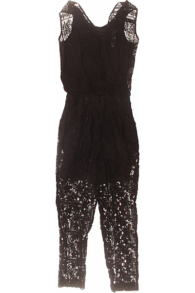 DESIGUAL černý krajkový overal bez rukávů společenský Velikost M | DESIGUAL | obrázek 3