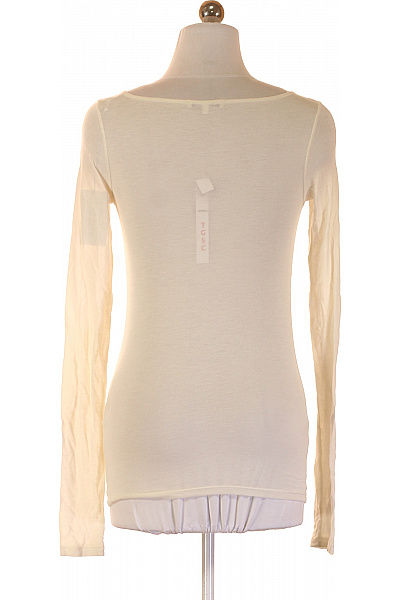 PATRIZIA  PEPE Dámské tričko s dlouhým rukávem béžové průhledné basic Vel. XS | PATRIZIA  PEPE | obrázek 3