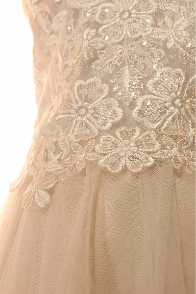 Magic Bride Dlouhé svatební šaty tyl krajkové korzetové béžové Vel. DE 44 | Magic Bride | obrázek 5