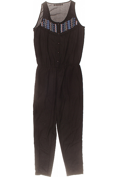 ZARA černé dámské overaly bez rukávů s potiskem Vel. S | ZARA | obrázek 2