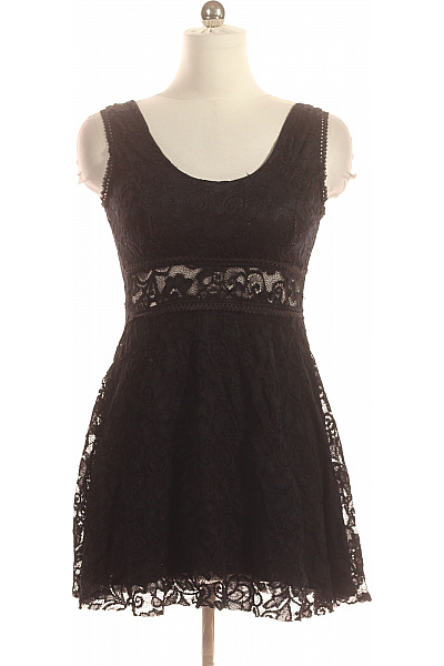 ZAUBERSTERN Dámské Krajkové šaty Bez Rukávů černé Mini Velikost M