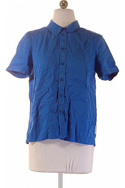 Marc O´Polo Dámská Modrá Košile S Krátkým Rukávem Ležérní Letní Velikost XS