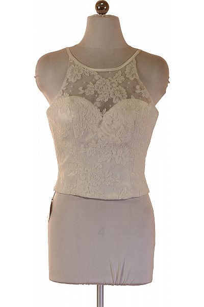 Bílý krajkový korzet s průhledným vrškem Vel. 36 | Unimoda | obrázek 2