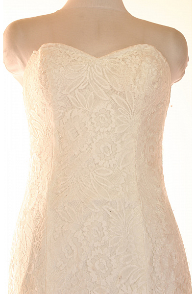 weise Bílé krajkové svatební šaty bez rukávů mořská panna dlouhé elegantní Velikost 36 | weise | obrázek 2