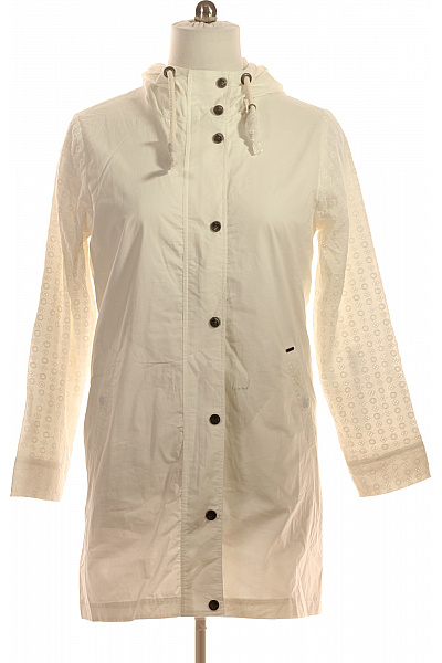 DreiMaster Bílá Dámská Bunda S Kapucí Lehká Prodloužená Moderní Jarní Outdoorová Vel. XL